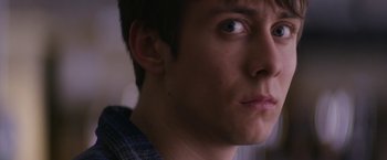 Movie still from “Super Dark Times” (2017), directed by Kevin Phillips – A man's face looking up at the sky; Close Up shot, Over the shoulder angle