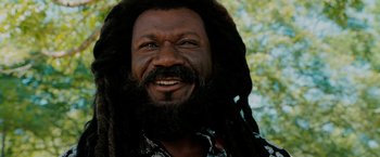 Movie still from “Surrogates” (2009), directed by Jonathan Mostow – A person with long hair; Close Up shot, Low angle