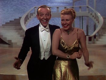 Movie still from “The Barkleys of Broadway” (1949), directed by Charles Walters – Fred astaire and ginger rogers in the 1 9 4 0 s; Medium shot, Low angle