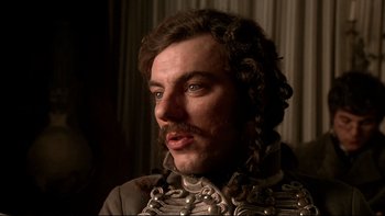 Movie still from “The Duellists” (1977), directed by Ridley Scott – A person with a beard; Close Up shot, High angle