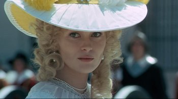 Movie still from “The Four Musketeers: Milady's Revenge” (1974), directed by Richard Lester – A person wearing a hat; Close Up shot, Low angle