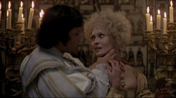 Movie still from “The Four Musketeers: Milady's Revenge” (1974), directed by Richard Lester – A man and a woman dressed in renaissance clothing; Close Up shot, Over the shoulder angle