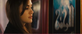 Movie still from “The Girlfriend Experience” (2009), directed by Steven Soderbergh – A woman's face in front of a window; Close Up shot, Over the shoulder angle