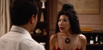 Movie still from “Always Be My Maybe” (2019), directed by Nahnatchka Khan – A man and a woman talking to each other; Close Up shot, Over the shoulder angle