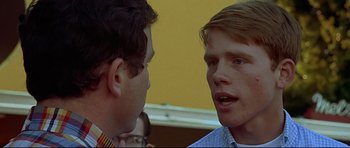 Movie still from “American Graffiti” (1973), directed by George Lucas – Close Up shot, Over the shoulder angle