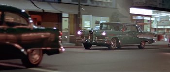 Movie still from “American Graffiti” (1973), directed by George Lucas – Wide shot, Low angle
