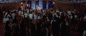 Movie still from “American Graffiti” (1973), directed by George Lucas – Extreme Wide shot, High angle