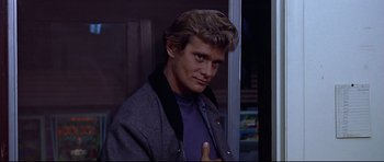 Movie still from “American Graffiti” (1973), directed by George Lucas – Close Up shot, Over the shoulder angle