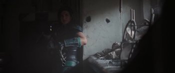 Movie still from “The Mandalorian” (2019), created by Jon Favreau – Medium shot, Over the shoulder angle