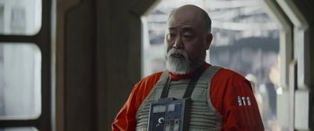 Movie still from “The Mandalorian” (2019), created by Jon Favreau – Close Up shot, Over the shoulder angle