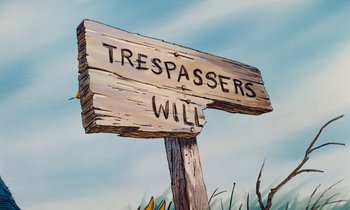 Movie still from “The Many Adventures of Winnie the Pooh” (1977), directed by John Lounsbery – Extreme Close Up shot, Low angle