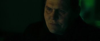 Movie still from “The Marco Effect” (2021), directed by Martin Zandvliet – A person looking at the camera; Close Up shot, Low angle