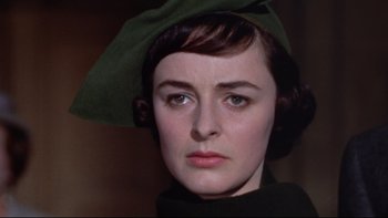 Movie still from “The Nun's Story” (1959), directed by Fred Zinnemann – A person wearing a hat; Close Up shot, Low angle
