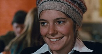 Movie still from “The Panic in Needle Park” (1971), directed by Jerry Schatzberg – A person wearing a hat; Close Up shot, Low angle