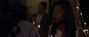 Movie still from “The Perfect Guy” (2015), directed by David M. Rosenthal – A woman sitting in front of a glass of wine; Close Up shot, Over the shoulder angle