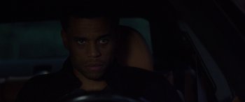 Movie still from “The Perfect Guy” (2015), directed by David M. Rosenthal – A person sitting in a car; Close Up shot, Over the shoulder angle