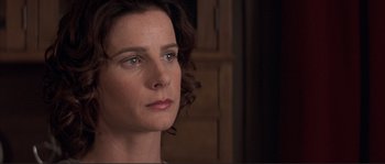 Movie still from “The Rookie” (2002), directed by John Lee Hancock – A person looking at the camera; Close Up shot, Low angle