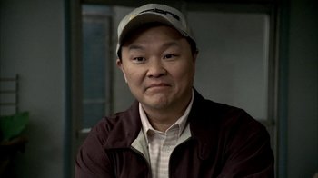 Movie still from “The Sopranos” (1999), created by David Chase – A person wearing a hat; Close Up shot, Low angle