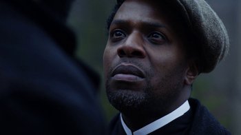 Movie still from “Anne with an E” (2017), created by Moira Walley-Beckett – A person wearing a hat; Close Up shot, Over the shoulder angle