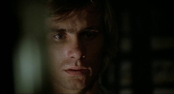 Movie still from “The Stunt Man” (1980), directed by Richard Rush – A person with a nose ring; Close Up shot, Low angle
