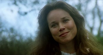 Movie still from “The Stunt Man” (1980), directed by Richard Rush – A woman with long hair; Close Up shot, Low angle