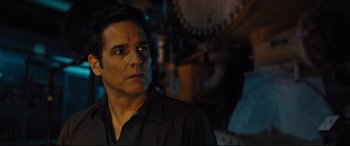 Movie still from “The Super” (2017), directed by Stephan Rick – A person wearing a black shirt; Close Up shot, Low angle