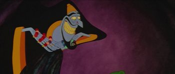 Movie still from “The Thief and the Cobbler” (1993), directed by Richard Williams – A character from the animated film , the emperor's new groove; Medium shot, Low angle