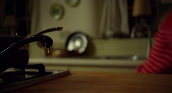 Movie still from “The Visit” (2015), directed by M. Night Shyamalan – A kitchen sink and faucet; Extreme Close Up shot, High angle