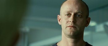 Movie still from “The Wave” (2008), directed by Dennis Gansel – A person wearing a blue t - shirt; Close Up shot, Low angle