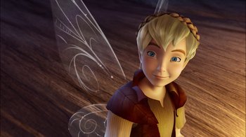 Movie still from “Tinker Bell” (2008), directed by Bradley Raymond – A young blond haired boy with blue eyes; Close Up shot, Low angle