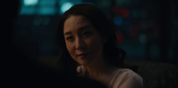 Movie still from “Tokyo Vice” (2022), created by J.T. Rogers – A person wearing a white shirt; Close Up shot, Over the shoulder angle