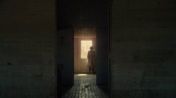 Movie still from “Anne with an E” (2017), created by Moira Walley-Beckett – A person standing in front of an open window; Extreme Wide shot, Low angle