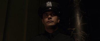 Movie still from “Anon” (2018), directed by Andrew Niccol – Close Up shot, Low angle