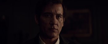 Movie still from “Anon” (2018), directed by Andrew Niccol – Close Up shot, Over the shoulder angle