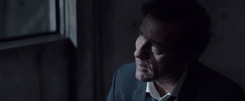 Movie still from “Anon” (2018), directed by Andrew Niccol – Close Up shot, Over the shoulder angle