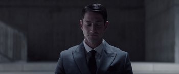 Movie still from “Anon” (2018), directed by Andrew Niccol – Close Up shot, Over the shoulder angle