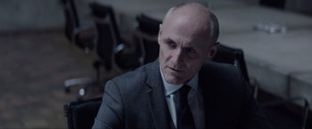 Movie still from “Anon” (2018), directed by Andrew Niccol – Close Up shot, Over the shoulder angle