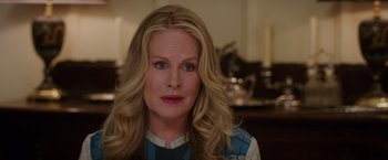 Movie still from “Vacation” (2015), directed by John Francis Daley – A person with long blonde hair; Close Up shot, Over the shoulder angle