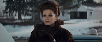 Movie still from “Valley of the Dolls” (1967), directed by Mark Robson – A person wearing a fur coat; Close Up shot, Low angle