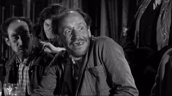 Movie still from “Viridiana” (1961), directed by Luis Buñuel – An old man with a beard and a mustache; Close Up shot, Low angle