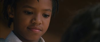 Movie still from “Waist Deep” (2006), directed by Vondie Curtis-Hall – A young child's face; Close Up shot, Low angle