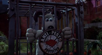 Movie still from “Wallace & Gromit: The Curse of the Were-Rabbit” (2005), directed by Nick Park – Close Up shot, High angle