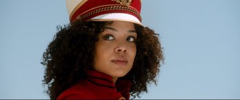 Movie still from “War on Everyone” (2016), directed by John Michael McDonagh – A person wearing a hat; Close Up shot, Low angle