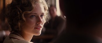 Movie still from “Water for Elephants” (2011), directed by Francis Lawrence – A woman's face in the sunlight; Close Up shot, Over the shoulder angle