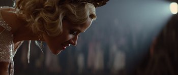 Movie still from “Water for Elephants” (2011), directed by Francis Lawrence – A person wearing a hat; Close Up shot, Low angle