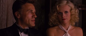 Movie still from “Water for Elephants” (2011), directed by Francis Lawrence – A man and a woman are looking at each other; Close Up shot, Low angle