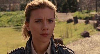Movie still from “We Bought a Zoo” (2011), directed by Cameron Crowe – A person wearing a jacket; Close Up shot, Over the shoulder angle