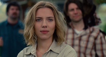 Movie still from “We Bought a Zoo” (2011), directed by Cameron Crowe – A person wearing a shirt; Close Up shot, Over the shoulder angle