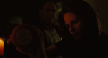Movie still from “Welcome to the Rileys” (2010), directed by Jake Scott – A man and a woman sitting in a car at night; Close Up shot, Over the shoulder angle