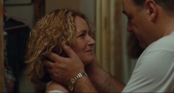 Movie still from “Welcome to the Rileys” (2010), directed by Jake Scott – A man and a woman touching each other's hair; Close Up shot, Low angle